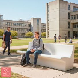 Banc de formigó recta model Lleida